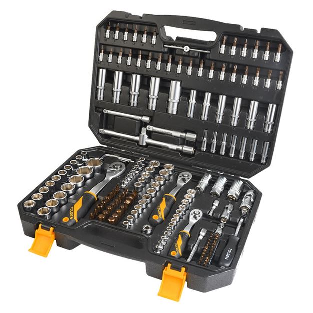 Image sur COFFRET A DOUILLES 1/4'' 3/8'' 1/2'' - 171 PIECES